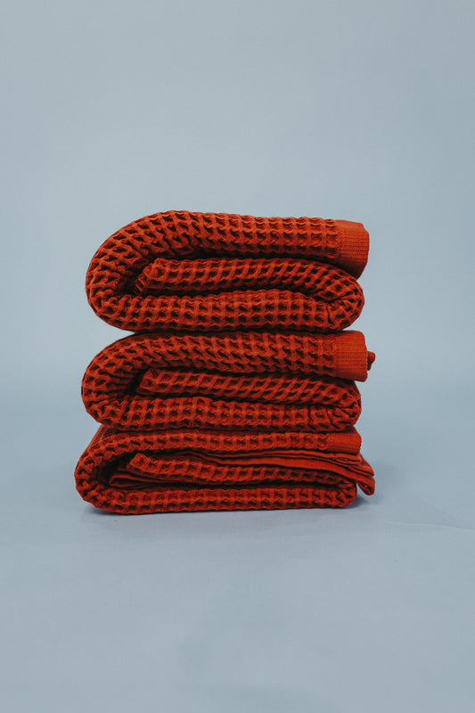 Turkish Cotton Waffle Bath Towel